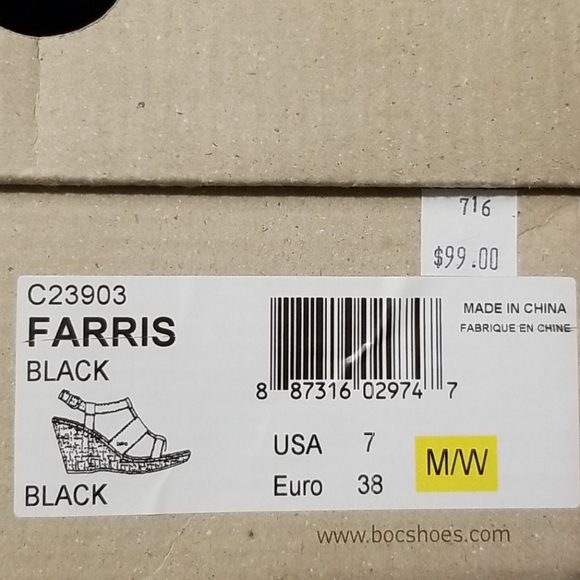 b.o.c. Black Cork Wedge by Born - Picture 6 of 6